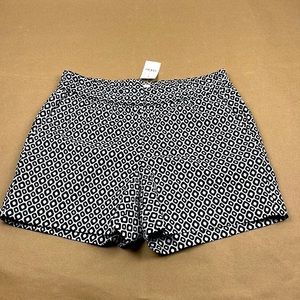 NWT J. Crew Factory Linen Blend Black and White Shorts